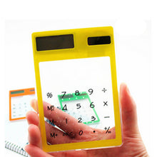 Load image into Gallery viewer, Centechia Useful LCD 8 Digit Touch Screen Ultra slim Transparent Solar CalculatorStationery Clear Scientific Calculator Office